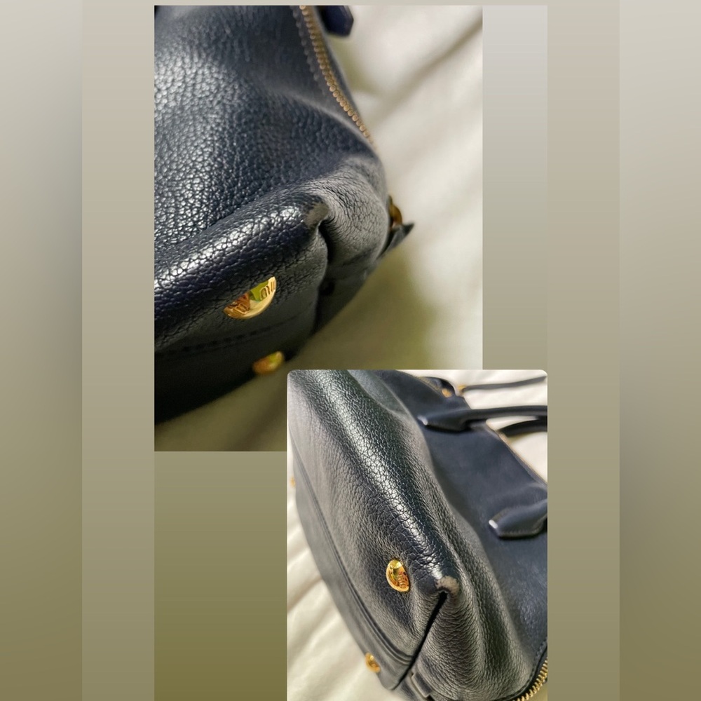 Miu Miu Navy Small Tote Bag w/ Crossbody Strap 💙 - Picture 9 of 11